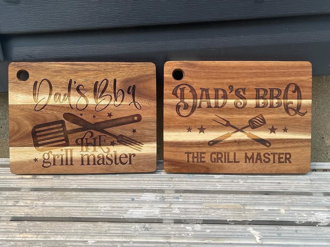 Are you ready for Father's Day? Personalized Dad's BBQ boards make the gift.