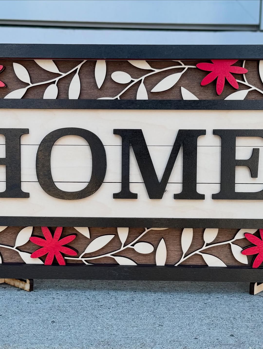 3D Layered HOME Sign, second angle