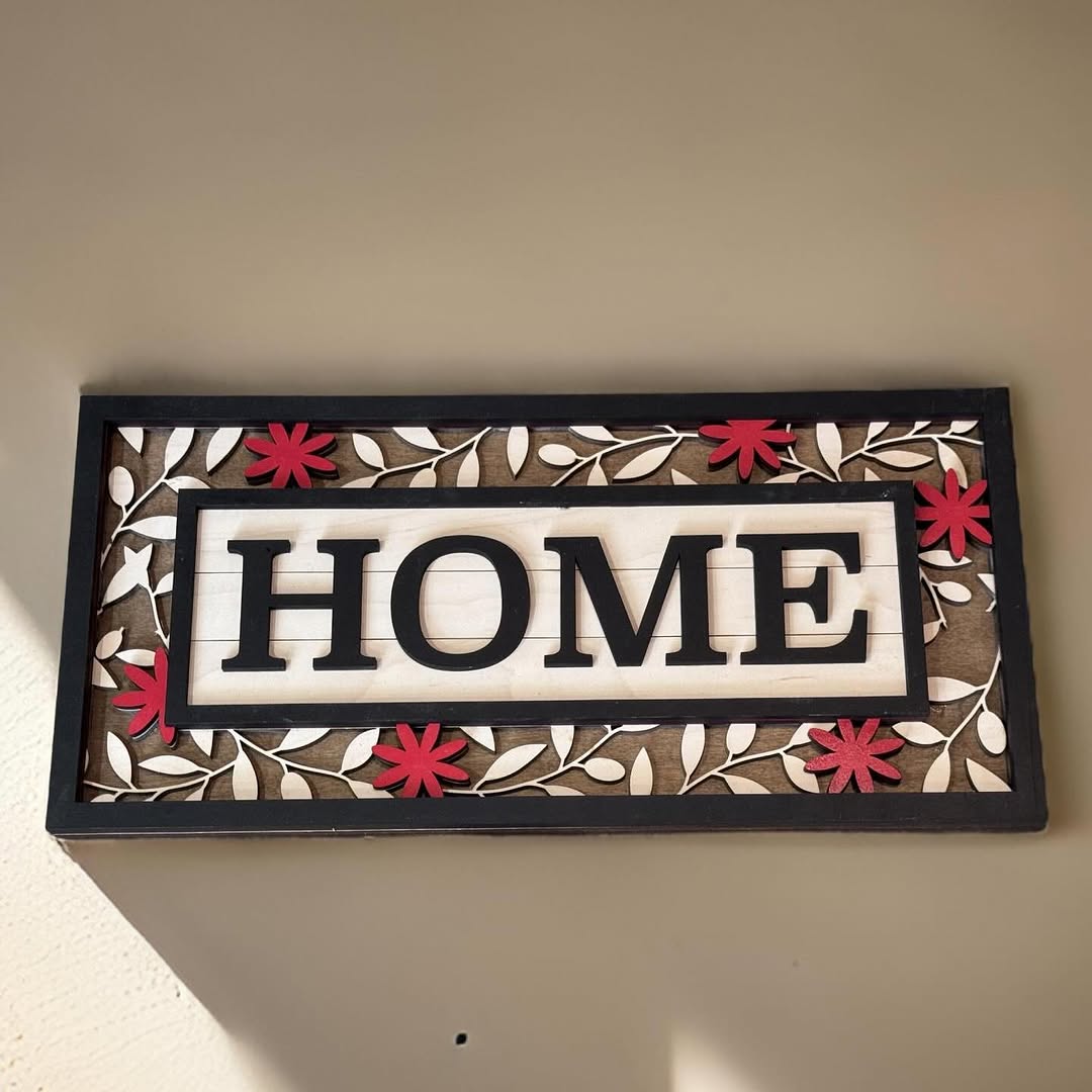 3D Layered HOME Sign, MJeDesigns Shop
